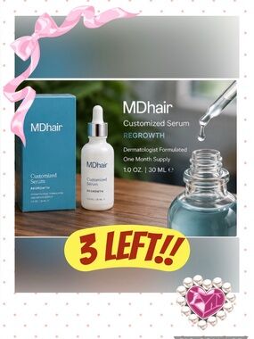 MDhair Customized Serum Regrowth 1oz 30mL New Sealed EXP 2028
